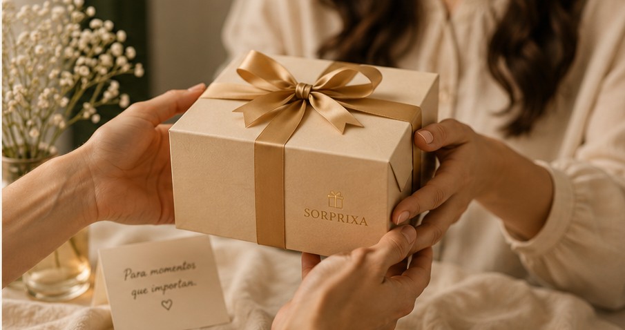 Regalo Sorprixa entregado entre dos personas